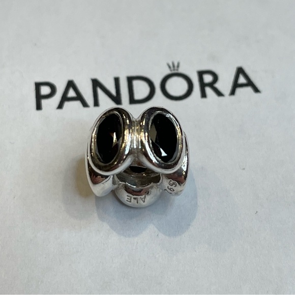 Pandora Silver & Black Oval Lights Charm - Picture 6 of 6